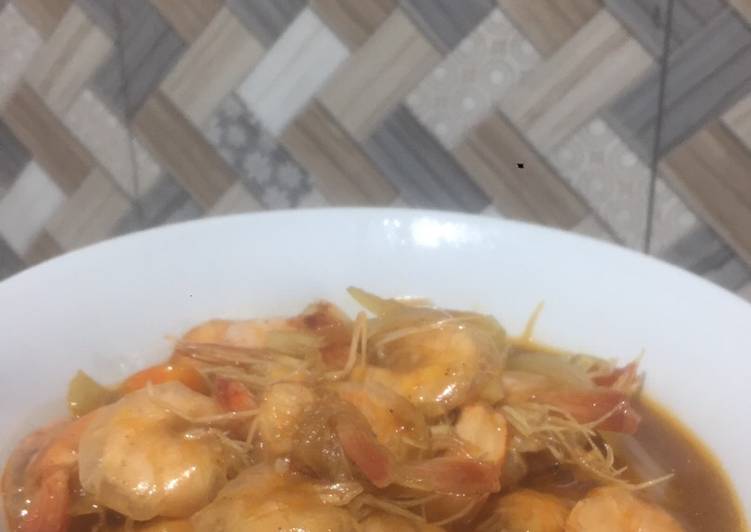 Resep Udang saus inggris Anti Gagal