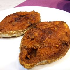 A picture of Fried Mackerel in Turmeric and Curry Powder.