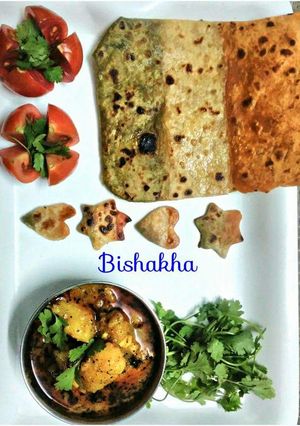 A picture of Tricolour Paratha.