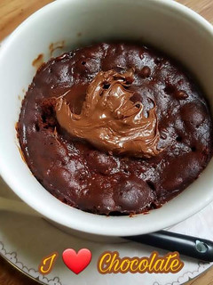 A picture of Eggless Nutella Mug Cake.