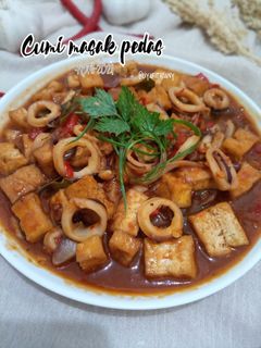 Foto resep 12. Cumi masak pedas