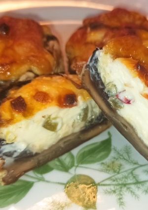 Pikáns, sajtkrémes töltött gomba recept fotója