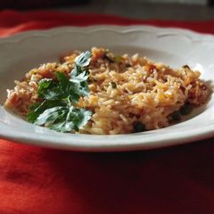A picture of Chilli garlic masala rice.
