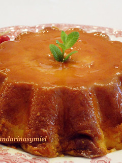 Una foto de Flan de queso y leche condensada