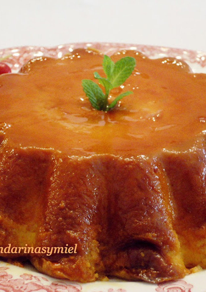 Una foto de Flan de queso y leche condensada