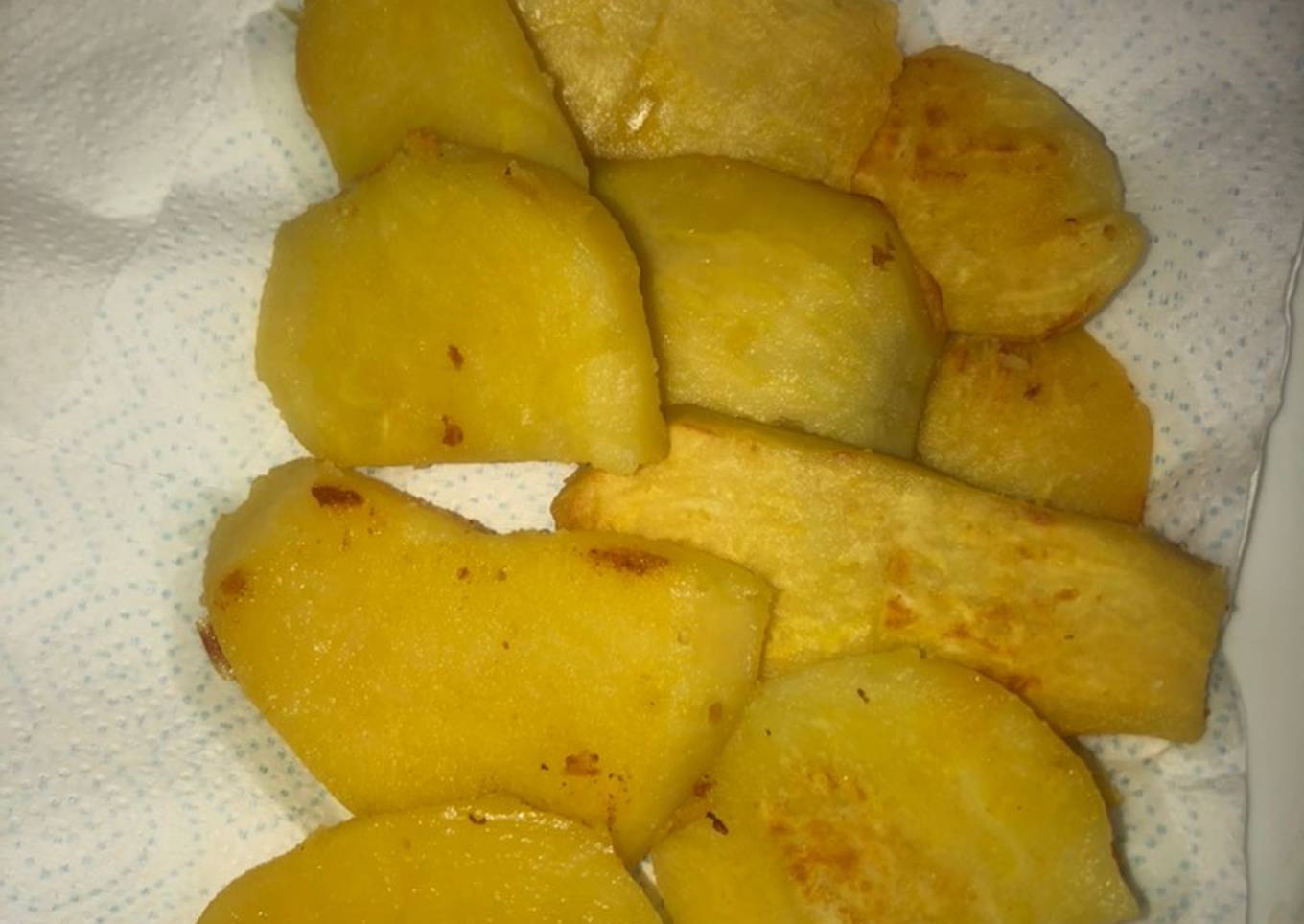 Shallow fried sweetpotato