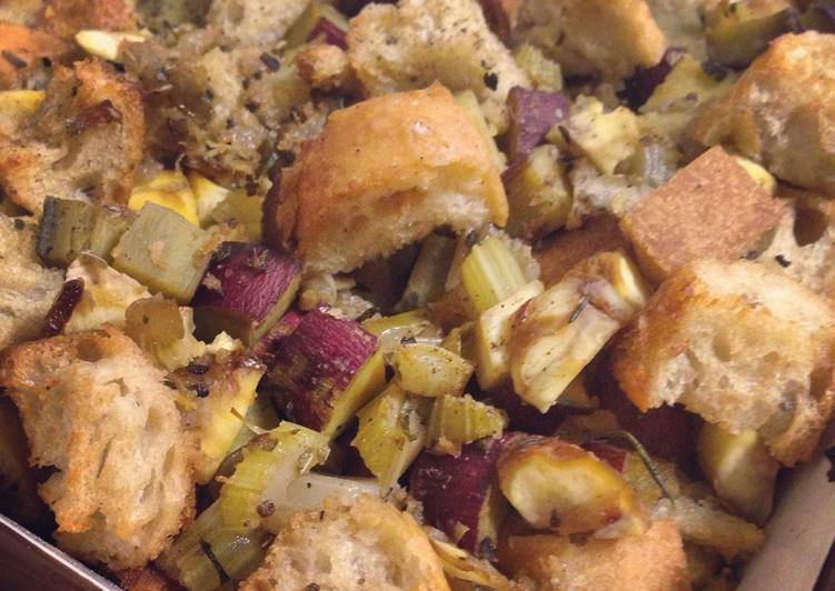 Recipe of Any-night-of-the-week Sweet Potato and Chestnut Stuffing / Dressing