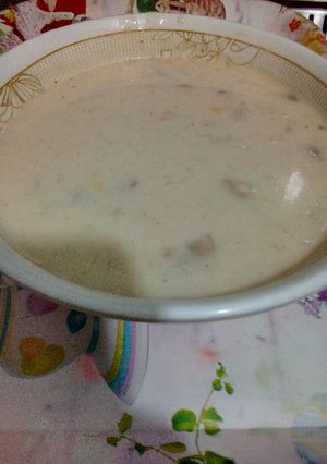 صورة لوصفة شوربة الفطر بالكريما أو بديل الكريما