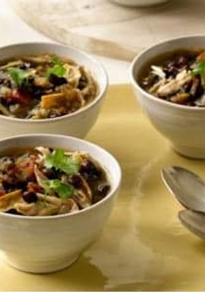 A picture of Slow Cooker Tortilla Soup.