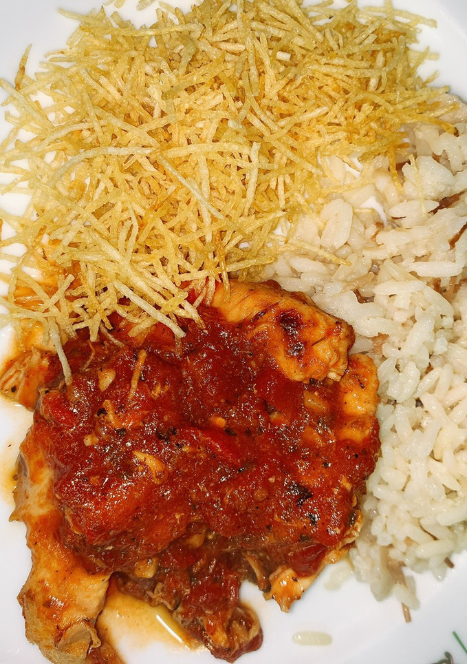 Foto de Frango em molho de pimentos