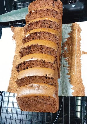 Hình của món Bông Lan Nướng Đậm Vị Cacao.