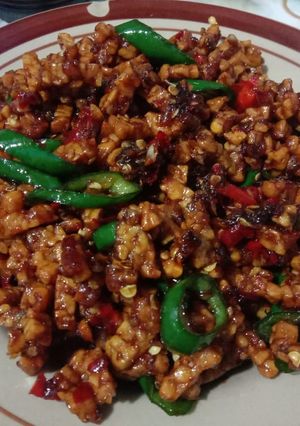 Foto resep Tempe orek kering pedas manis