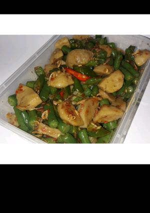 Foto resep Tumis buncis + bakso cabe ijo