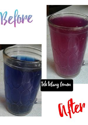 Foto resep Teh telang lemon
