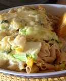 Pasta con crema de vegetales ligera