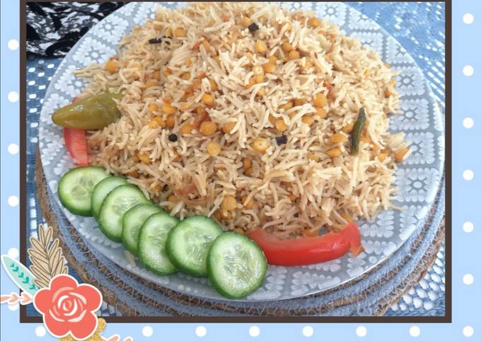 Recipe of Award-winning Chanay ki daal ka pulao(qabuli) Bengal gram Rice pilaf