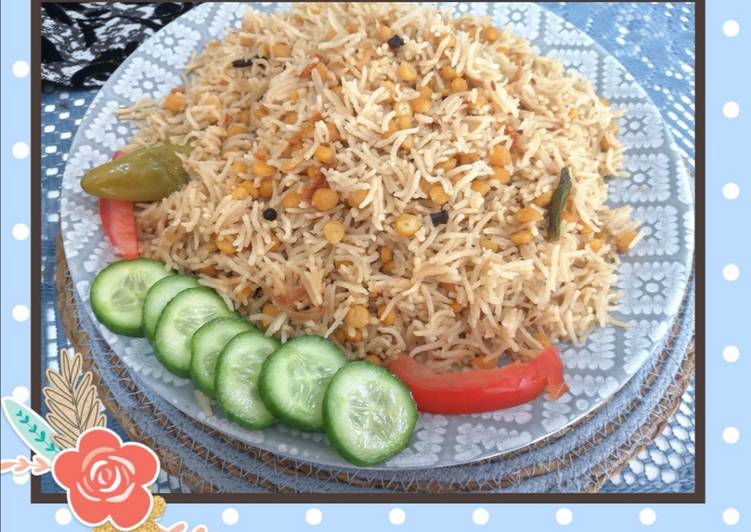 How to Make Perfect Chanay ki daal ka pulao(qabuli) Bengal gram Rice pilaf