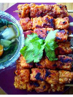 Foto resep Sampe (sate tempe) bumbu kacang