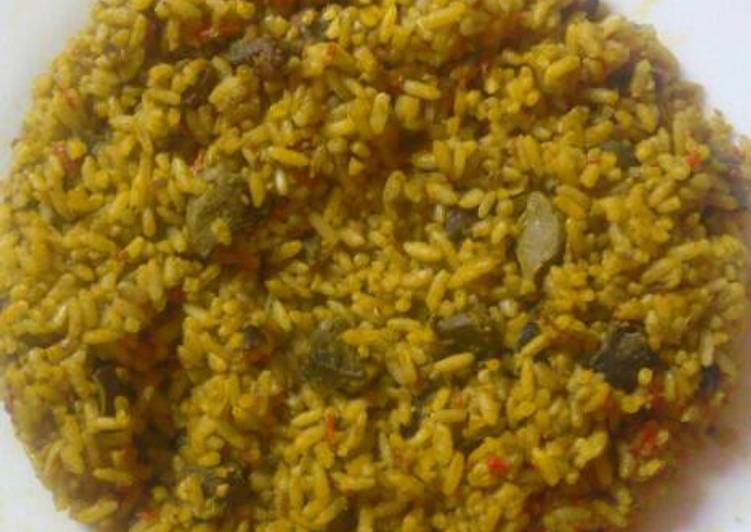 Recipe of Speedy Okpehe rice and liver