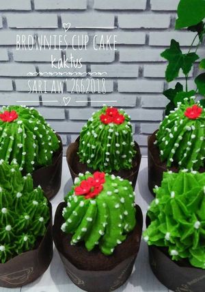 Foto resep Brownies cup cake kaktus
