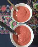 Helado de frutilla y banana