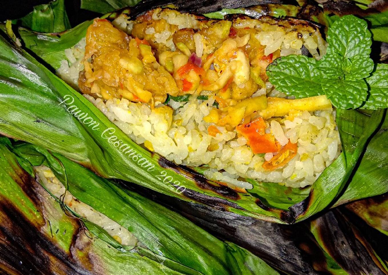 Nasi Bakar Sambal Mangga