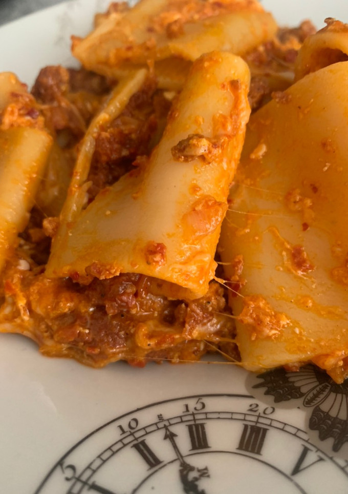 Una foto de Pasta con chorizo