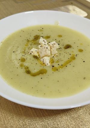 Una foto de Crema de calabacín