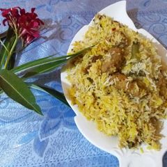A picture of Kafta kbab biryani.
