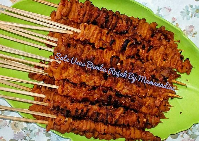 Resep Sate Usus Bumbu Rujak Oleh Mama Nadine Cookpad