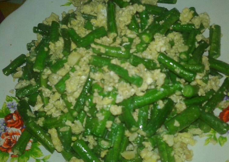 Resep Orak arik telor kacang panjang yang mudah