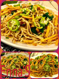 A picture of Spaghetti masala (khaosay ki Akni)💟.