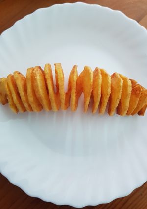 Spirál sültkrumpli recept fotója