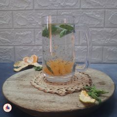 A picture of CHIA SEEDS DETOX WATER WITH ORANGE & BASIL.