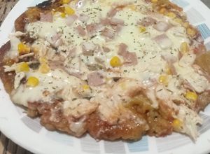Una foto de Pizza de plátano