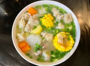 Hình của món Canh củ quả há cảo.