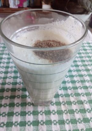 Una foto de Batido de avena, manzana y linaza