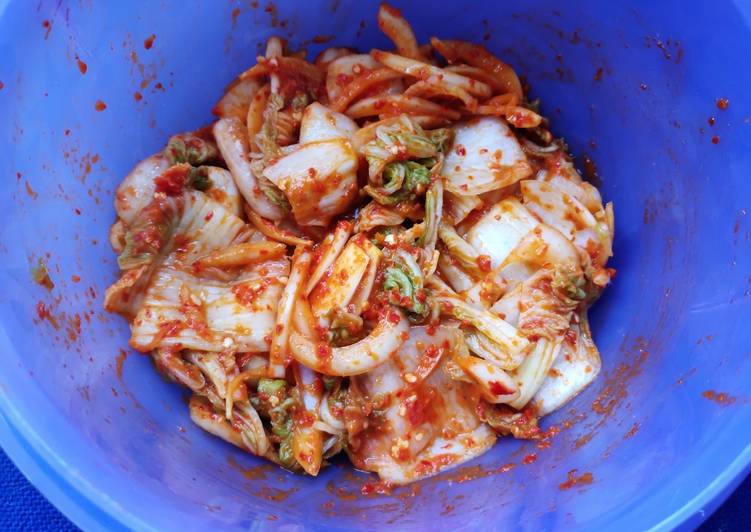 Kimchi tanpa bubuk cabai tanpa kecap ikan