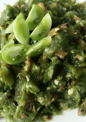 Foto resep Sambal hijau teri / sambel ijo