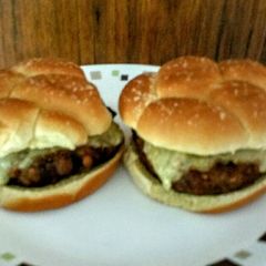 A picture of Delicious Turkey Mushroom Swiss Burger Patties.