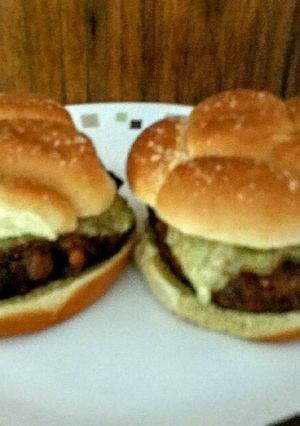 A picture of Delicious Turkey Mushroom Swiss Burger Patties.