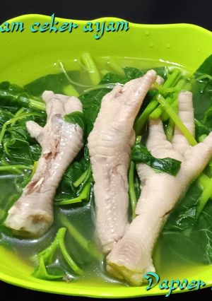 Foto resep Sayur bayam ceker ayam