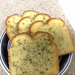 A picture of Buttered bread.