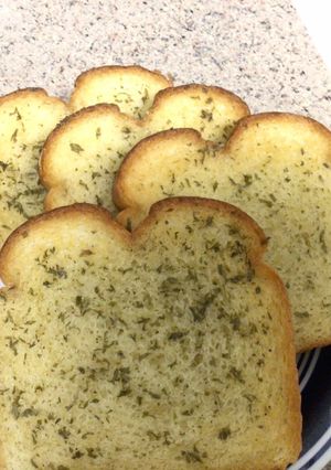 A picture of Buttered bread.