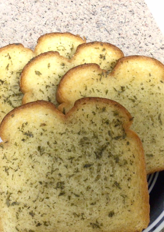A picture of Buttered bread.