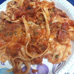 A picture of Baked Cheesy Fettuccine.