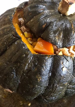 Una foto de Zapallo cabutia relleno