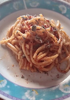 صورة لوصفة معكرونة بصوص الطماطم 1