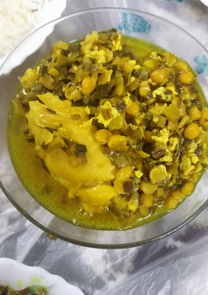 عکسی از دستور سیر قلیه غذای محبوب گیلانی ها