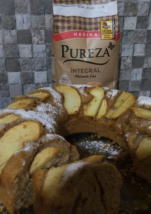 Una foto de Torta de manzana integral